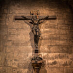 The crucifixion statue at Notre Dame