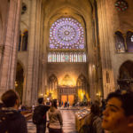 Notre Dame rose window interior