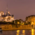 Notre Dame from the River Seine at night