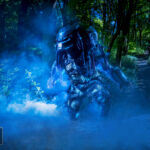 Predator in blue smoke